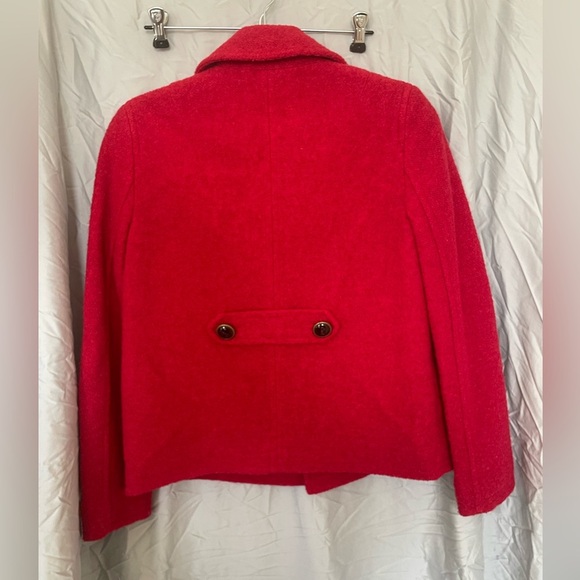 COACH vibrant red double breasted peacoat | XS - Picture 9 of 12